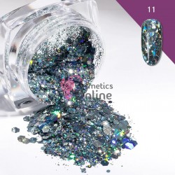 Decor pentru unghii NADP045EE Paiete pentru unghii Lucky Gradient GLR11 - Blue Galaxy cu Reflexii